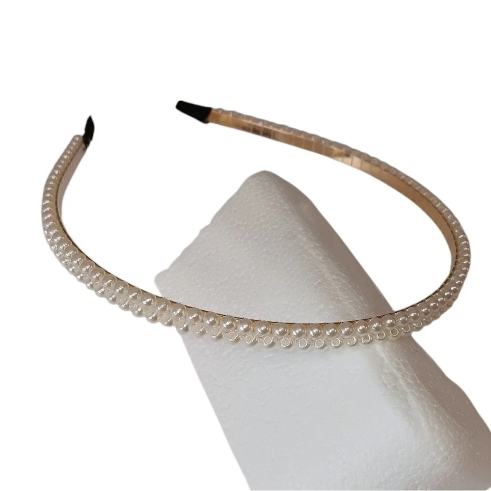 Elegant Pearl‎ Beaded Headband - Chic Boho Bridal Fairy Wedding Hair Accessory